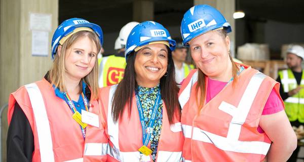 Team at topping out