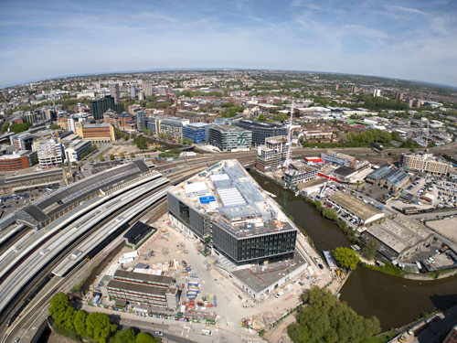 Drone picture above the site at TQEC