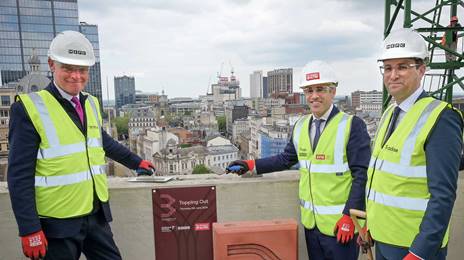 Three Chamberlain Square topping out