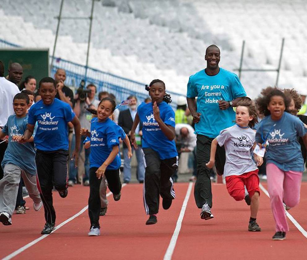 Kids Running at the Olympic Stadium