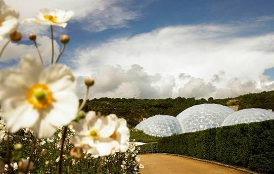 View of  Eden Project outside the Biomes