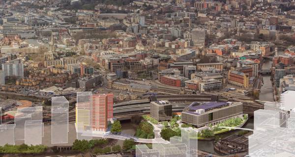 Aerial view of the Temple Quarter Enterprise Campus