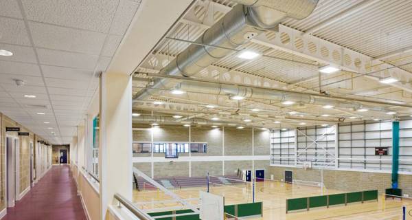 Interior view of the state-of-the-art gym facilities provided for the personnel at Colchester Garrison