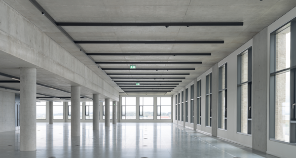 Interior shot of the office space at 1 New Park Square.