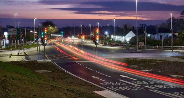 The completed new link roads at Junction 19, demonstrating improved connectivity