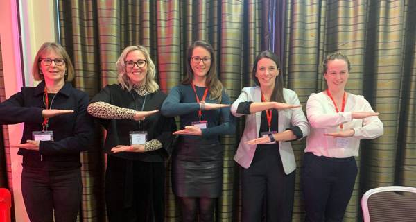 Taken at the Women Leaders Association Conference, Better Together. From L to R: Alison Cox, Lynda Thwaite, Katie Briley, Laura Purton and Alice Hands