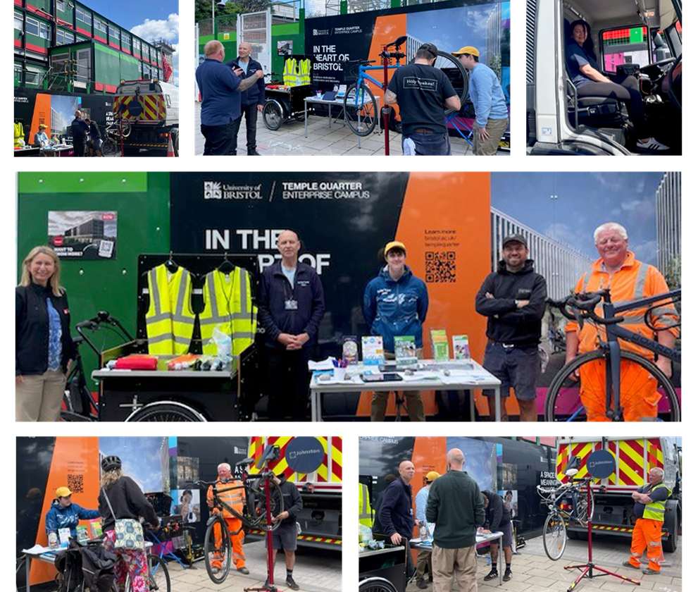 Collage of Dr Bike event photographs