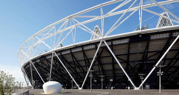 Steel frame outside the london olympic stadium