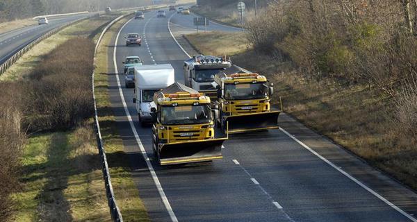 A shot of steady traffic flow along the A19