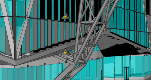 McAlpine Design Group utilised BIM for precise structural analysis of the cantilevered crane setup.