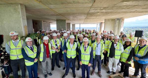  Project team from Menta, Sir Robert McAlpine, and MAKE gathered for the group photo