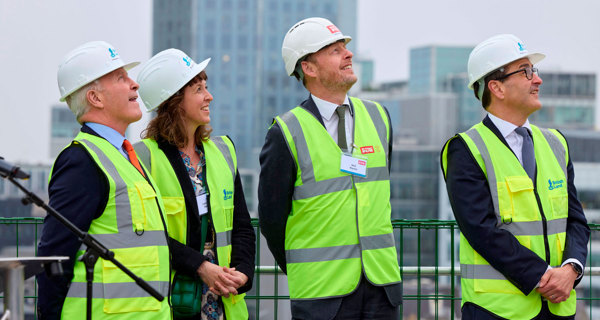 British Land team watching the ceremony