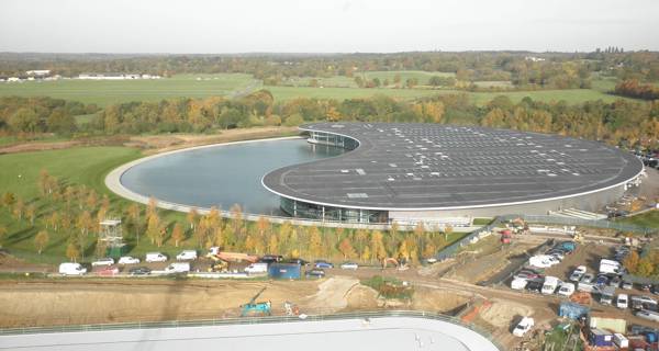 Mclaren Production Centre aerial prior completion