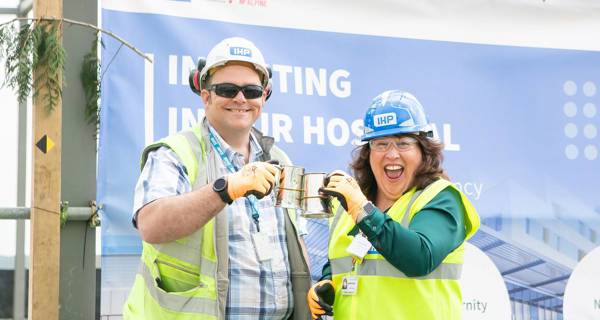 Receiving the tankards 