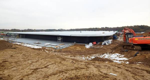 Mclaren Production Centre Front Elevation Prior Completion