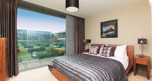 Bedroom of a luxury apartment at Highbury Square