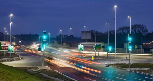 The completed new link roads at Junction 19, demonstrating improved connectivity