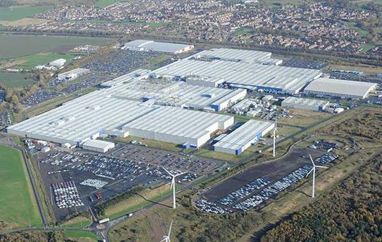 Aerial view of Nissan Car Production Plant