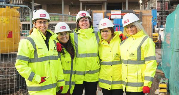 Our female colleagues working on site at Battersea Phase 3A